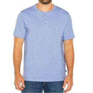 NWT GAP Slub Henley  XL Light Blue